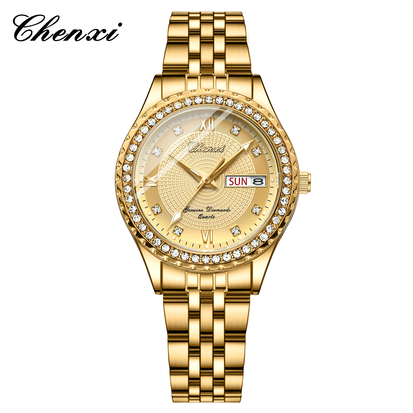 1000647650 Chenxi Women’s Gold Luxury Wrist Watch (Quartz, Day-Date) - Image 1